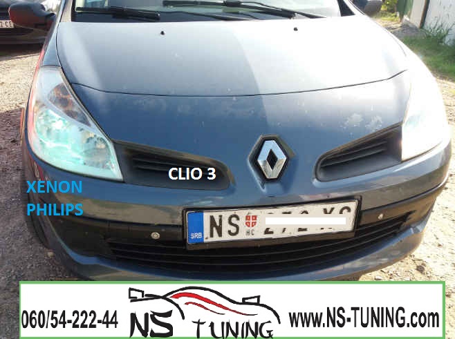 renault clio 3  xenon farovi h7 sijalica philips ugradnja novi sad tuning